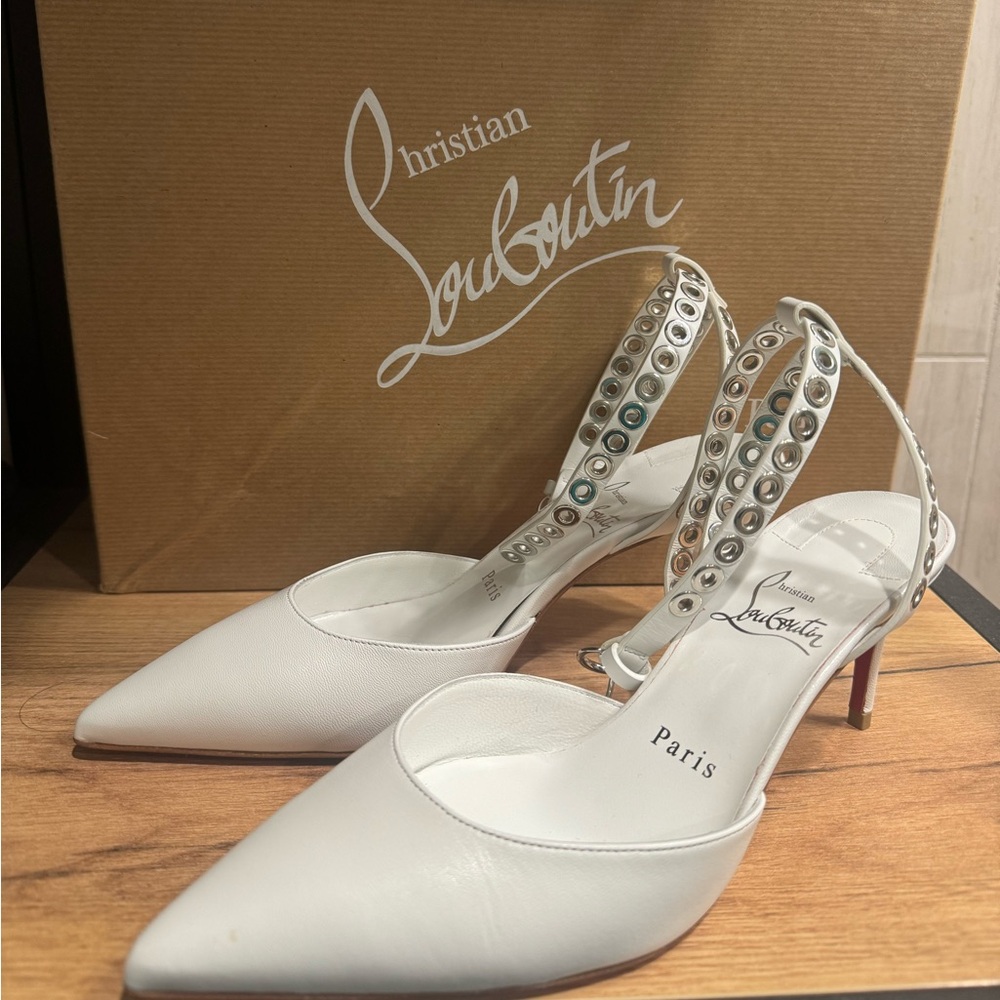 Christian Louboutin White Heels